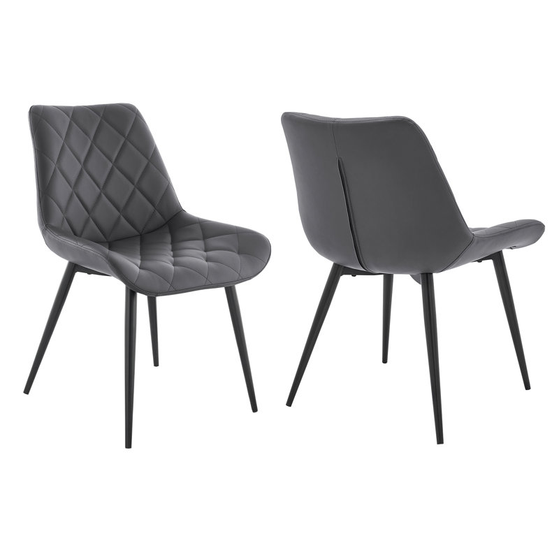 Chaise d'appoint rembourrée en bois massif Tonna, Gris