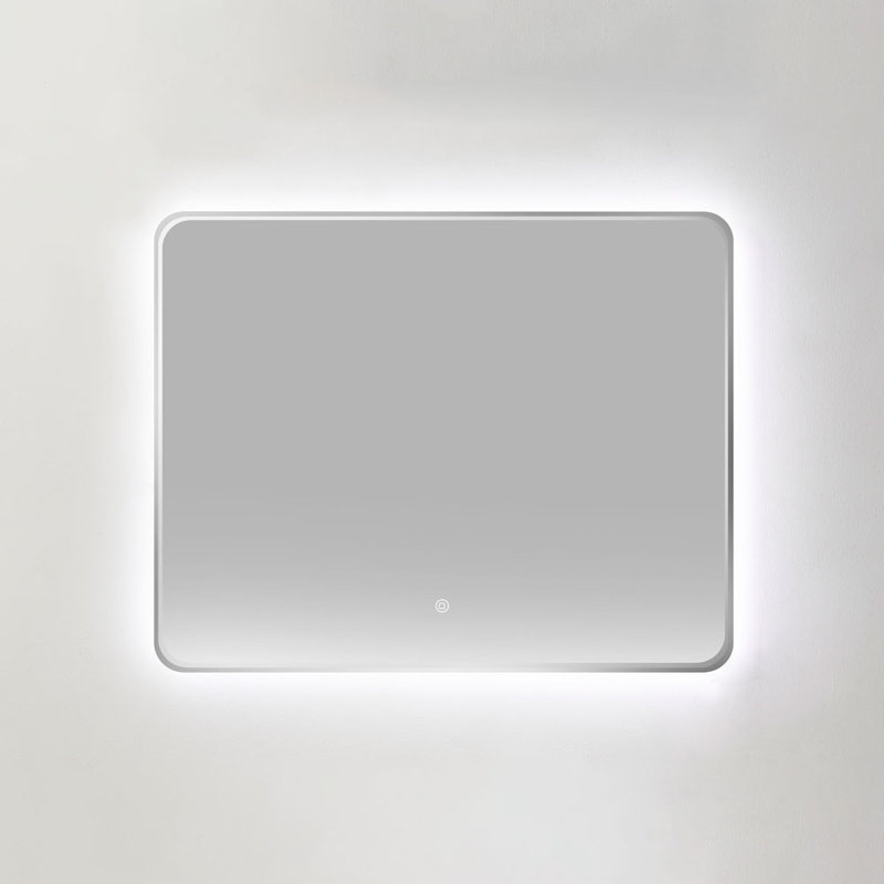 Miroir beige de salle de bain à del de salle de bain 30" moderne, H 27 po x l 30 po x P 2 po
