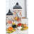Wood Lanterns with Tin Roof - Set of 2