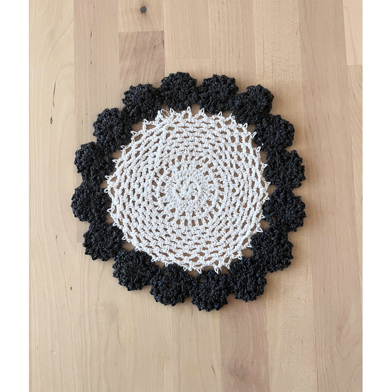 Accessoire de table en coton Farlee, Ardoise