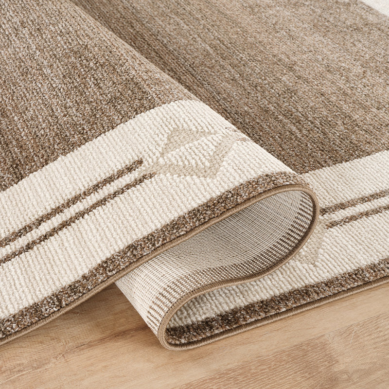 Fifth Avenue Gilded Border Rug, Brown,Off-White,Beige,Medium Gray, Rectangle 152 x 225 cm