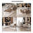 62.99"Luxury-Style Brown Long Desk with Irregularly Shaped Solid Wood Top for Office Use-1435336247