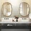 Euri Gold Metal Framed Wall Mirror  Flat Accent Mirror 64x88CM