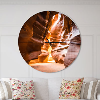 Antelope Canyon in Sunshine - Modern wall clock