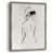 Toile avec cadre noyer
