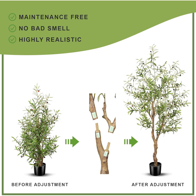 Artificial Olive Tree with Planter Natural Olive Branches