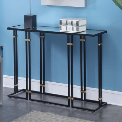 Gowan 42'' Glass Top Console Table