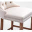 Tabourets contemporains rembourrés en velours avec boutons capitonnés-129517111