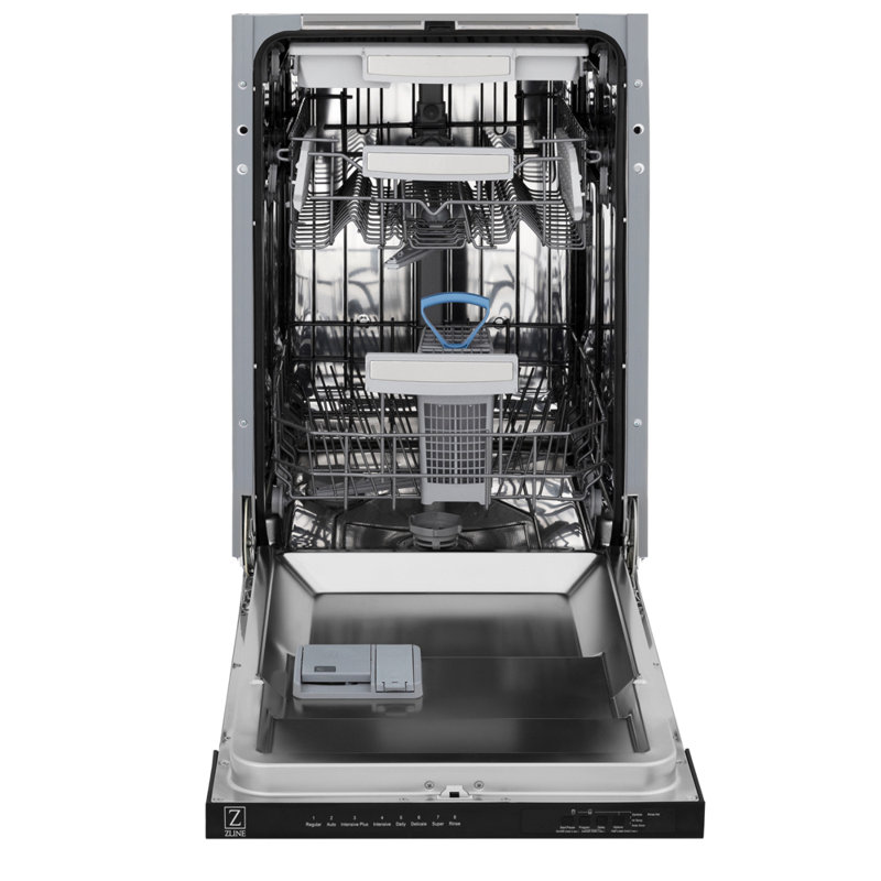 ZLINE 18 in. Tallac Series 3rd Rack Dishwasher with Auto Door Open Drying, 51dBa, Panel Ready