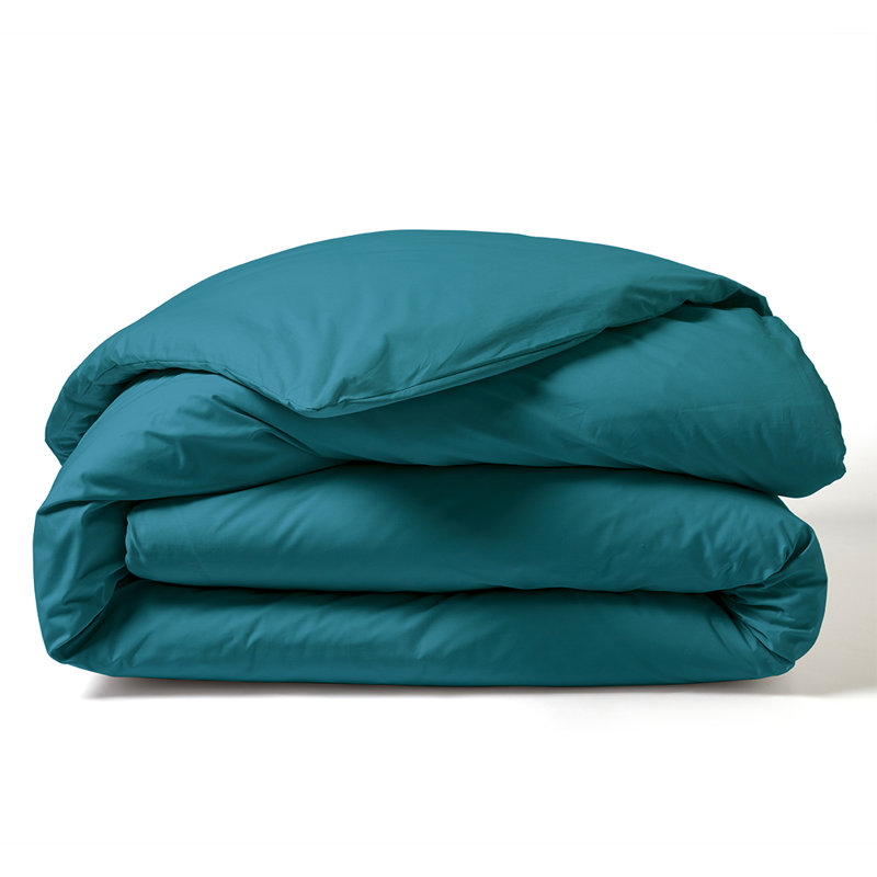 Hazelanne Solid Colour Duvet Cover with Pillowcases, 220 x 240cm Duvet Cover, Petrol