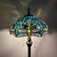 Lampe sur pied Harre Tiffany en verre coloré à base de libellule et ampoules à DEL incluses H 64 po x l 16 po x P 16 po