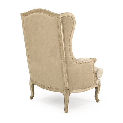 Linen Wingback Chair