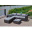 Canapé modulaire d'extérieur de 86 po avec coussins Brack-565298173-565298172