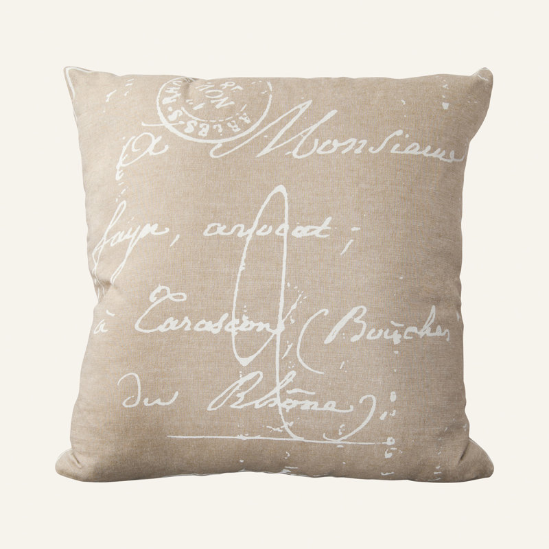 Housse de coussin en coton Atalia Stella, H 18 po x l 18 po x P 0,25 po, Neutre / brun