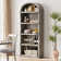 Bookcase Arched Bookshelf 71.65In Tall Bookcase Farmhouse Display Storage Rack