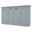Lit escamotable simple, peut être plié dans une armoire, gris