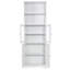 Grande armoire de rangement avec tablettes et portes pour la salle de bain, la cuisine et le salon, panneau de fibres à densité moyenne