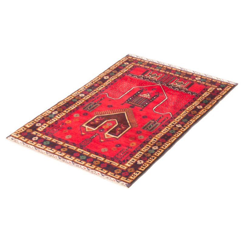 Tapis rouge Teimani 3 pi 0 po x 4 pi 9 po