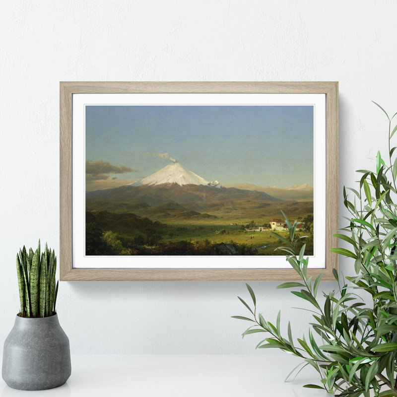 Cotopaxi by Frederic Edwin Church - Picture Frame Painting, 36cm H x 48cm W x 2cm D, Oak Framed