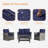 Wicker 4 - Person Patio Conversation Set-96068196