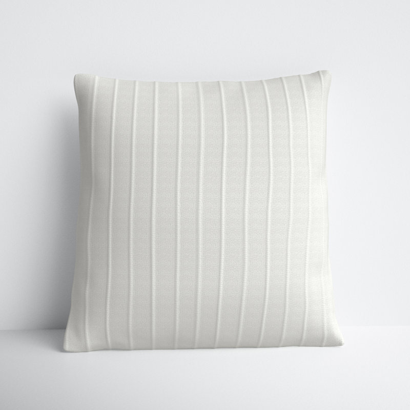 Leonitus Square Pillow Cover & Insert, White