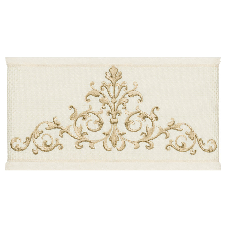 Embellished Towel Set, 4 Piece Towel Set, Cream