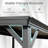 10X12ft Lean To Gazebo, Outdoor Hardtop Wall Mounted Gazebo With Sloping Galvanized Steel Roof, Upgraded Heavy Duty Mounted Shelter With Drainage System For Deck, Porch, Backyard-123312081-123312086