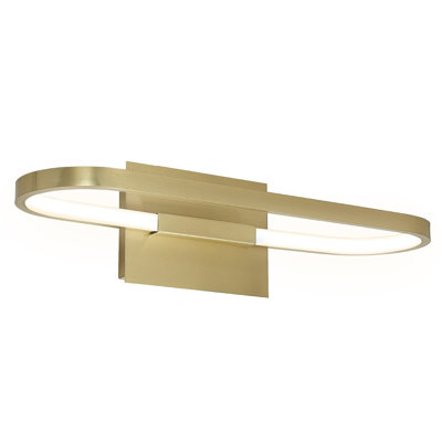 Modern Hoop Edge Lit LED Vanity Light - 20 Inch Wall Mounted Modern Bathroom Light Fixture - 10W, 3000K & ETL Listed