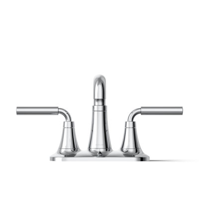Tone Two-Handle Centerset Bathroom Sink Faucet with Clicker Drain, 1.2 GPM