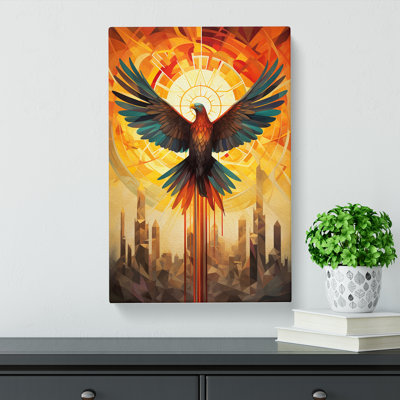 Phoenix Geometric - Wrapped Canvas