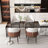 Beige Solid back side Chair(Set of 2)