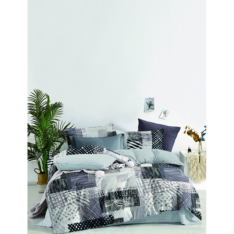 Ensemble de housse de couette, Housse de couette grand et 2 taies décoratives