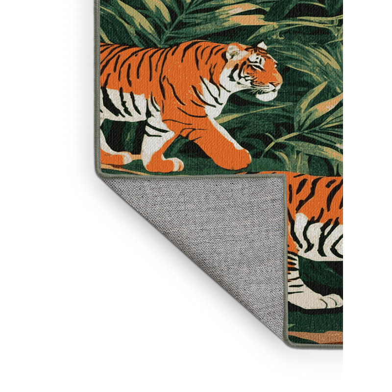 Washable Jungle Cat Big Cats Area Rug, Rectangle 8' x 12'