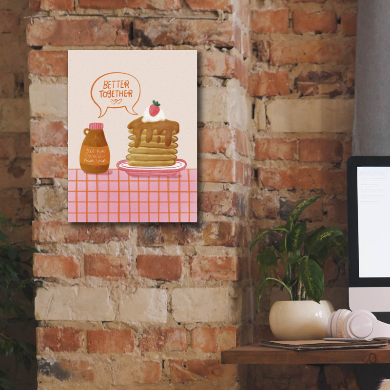 Toile épique Graffiti «Better Together Pancakes» par Club Daydream, 12 po x 16 po, H 16 po x l 12 po