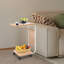 Table d'appoint en forme de C avec roulettes de frein-378689075-378689073