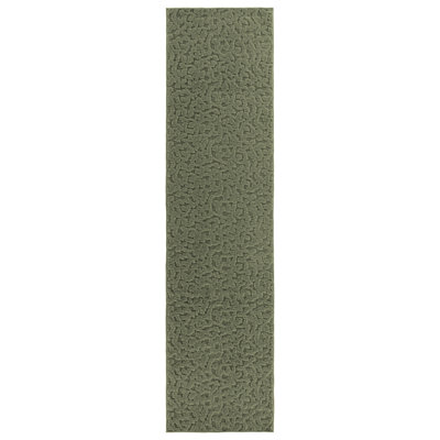 Edith Floral Machine Made Tufted Polypropylene Area Rug in Green