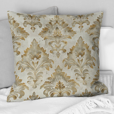 Coussin décoratif beige Glam Damask II - Glam