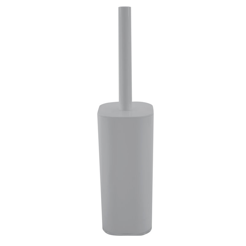 Gray Acrylic Toilet Brush Set with Holder, 2 Pack