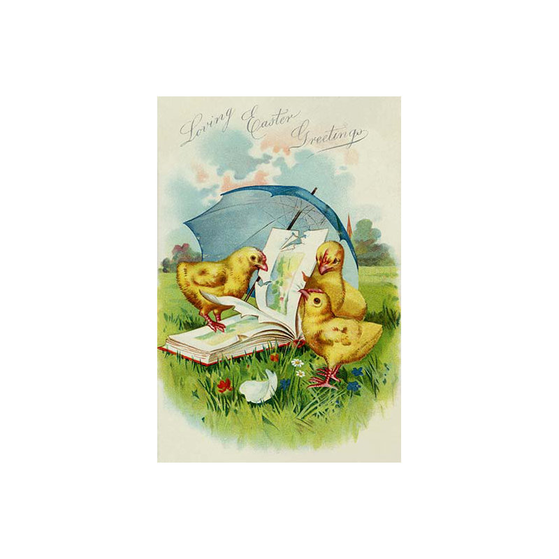 « amour pâques greetings », impression, H 42 po x l 28 po x P 1,5 po