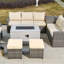 Wicker 8 - Person Garden Lounge Set with Cushions
