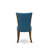 7 Piece Dining Set Consist of a Rectangle Dining Room Table with Removable Leaf and 6 Blue Color Linen Fabric Upholstered Chairs, Distressed Jacobean-410447825-410447830-410447837
