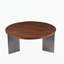 Table basse ronde en bois de chêne et pieds en métal-2014865492-2014865493