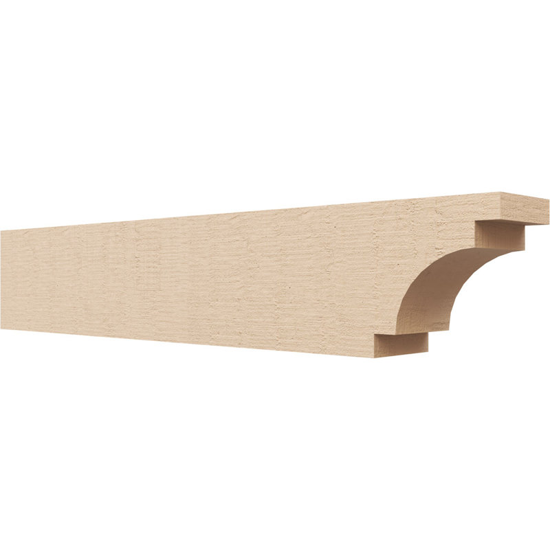 Mediterranean Woodgrain TimberThane Rafter Tail, Primed Tan, 6" H x 32" W x 4" D
