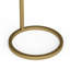 Table d'appoint contemporaine en C avec plateau en métal et base coulissante Brook