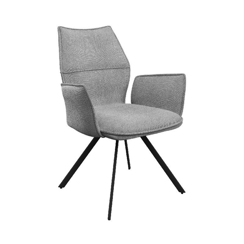 Lusso Fabric Dining Armchair, Grey