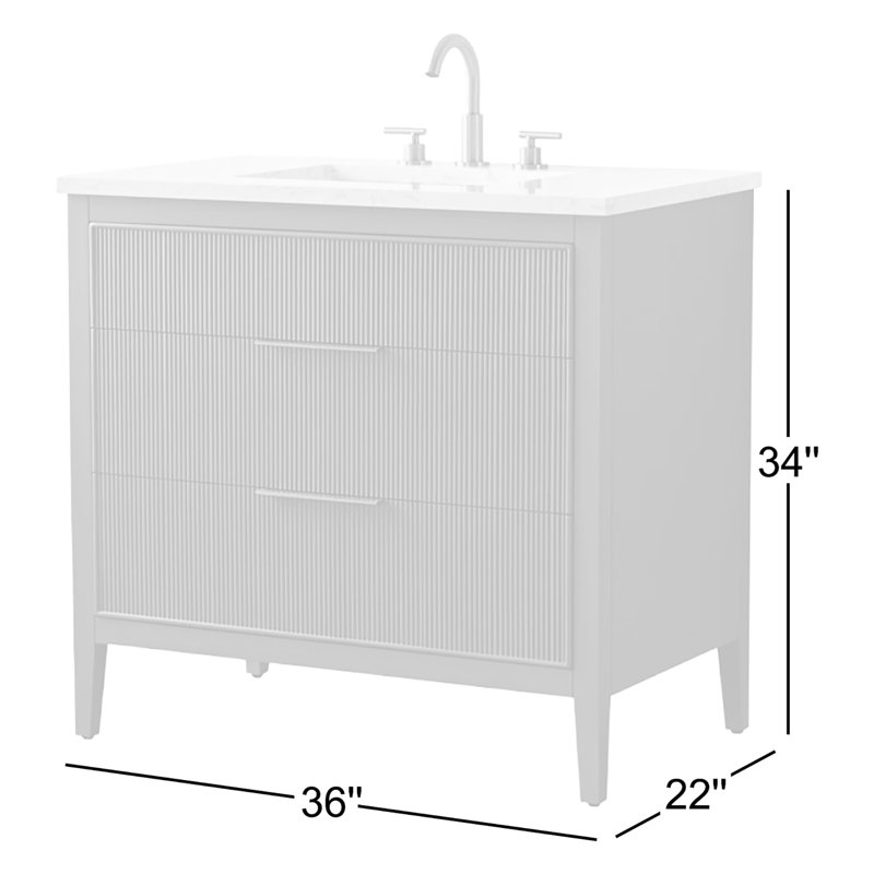Emma 36" W Single Vanity, Vintage Green
