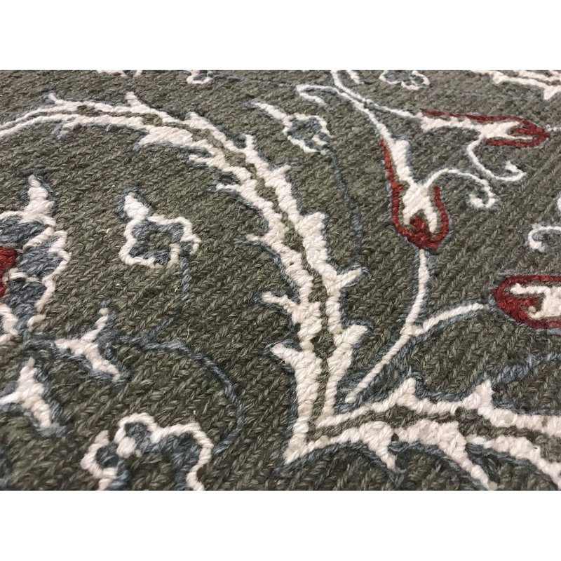 Tapis vert noué à la main de haute qualité