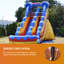 Glissade d'eau de qualité commerciale avec piscine JumpOrange Splash 17 pi avec ventilateur