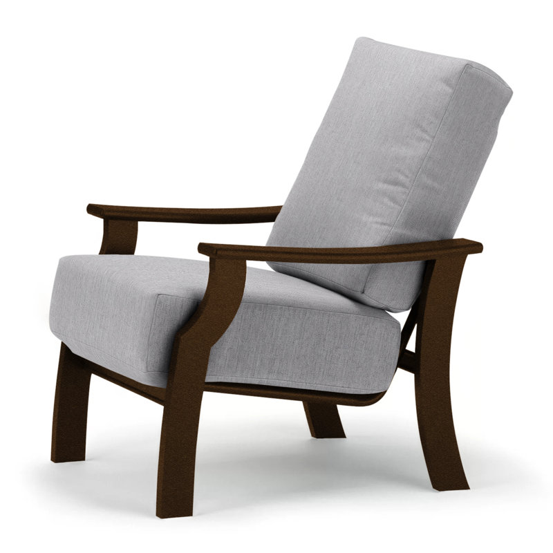 St. Catherine Outdoor Lounge Chair, Canvas Granite Sunbrella® Canvas, Textured Kona