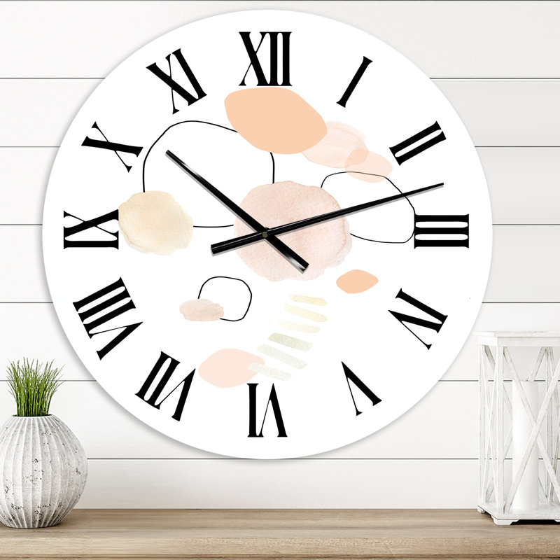 Watercolor Stains - Horloge murale Shabby Elegance, Moyen